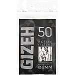 GIZEH FILTERS WITH COCONUT CHARCOAL 6 mm 50'S